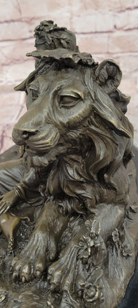 Beauty and Beast Bronze Statues Metal Sculpture Female Artwork Home Decor Figurine
