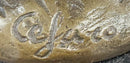 Young Woman Holding Baskets of Flowers & Grapes Bronze Sculpture