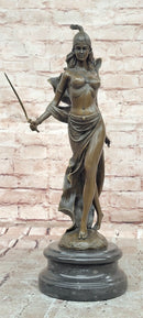 Signed Original Artwork by Miguel Lopez (Milo) Art Deco Figurine Sword Dancer