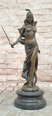 Signed Original Artwork by Miguel Lopez (Milo) Art Deco Figurine Sword Dancer