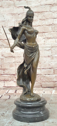 Signed Original Artwork by Miguel Lopez (Milo) Art Deco Figurine Sword Dancer