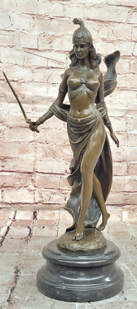 Signed Original Artwork by Miguel Lopez (Milo) Art Deco Figurine Sword Dancer