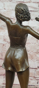 Diana Bronze Sculpture: Mythological Goddess with Bow on Marble Base