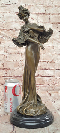 Attributed to Flora by Milo Standing Beauty (Iris) Genuine Bronze Sculpture Statue