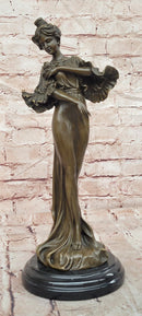 Attributed to Flora by Milo Standing Beauty (Iris) Genuine Bronze Sculpture Statue