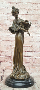 Attributed to Flora by Milo Standing Beauty (Iris) Genuine Bronze Sculpture Statue