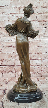 Attributed to Flora by Milo Standing Beauty (Iris) Genuine Bronze Sculpture Statue