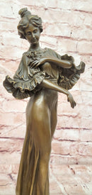 Attributed to Flora by Milo Standing Beauty (Iris) Genuine Bronze Sculpture Statue