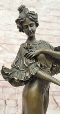 Attributed to Flora by Milo Standing Beauty (Iris) Genuine Bronze Sculpture Statue