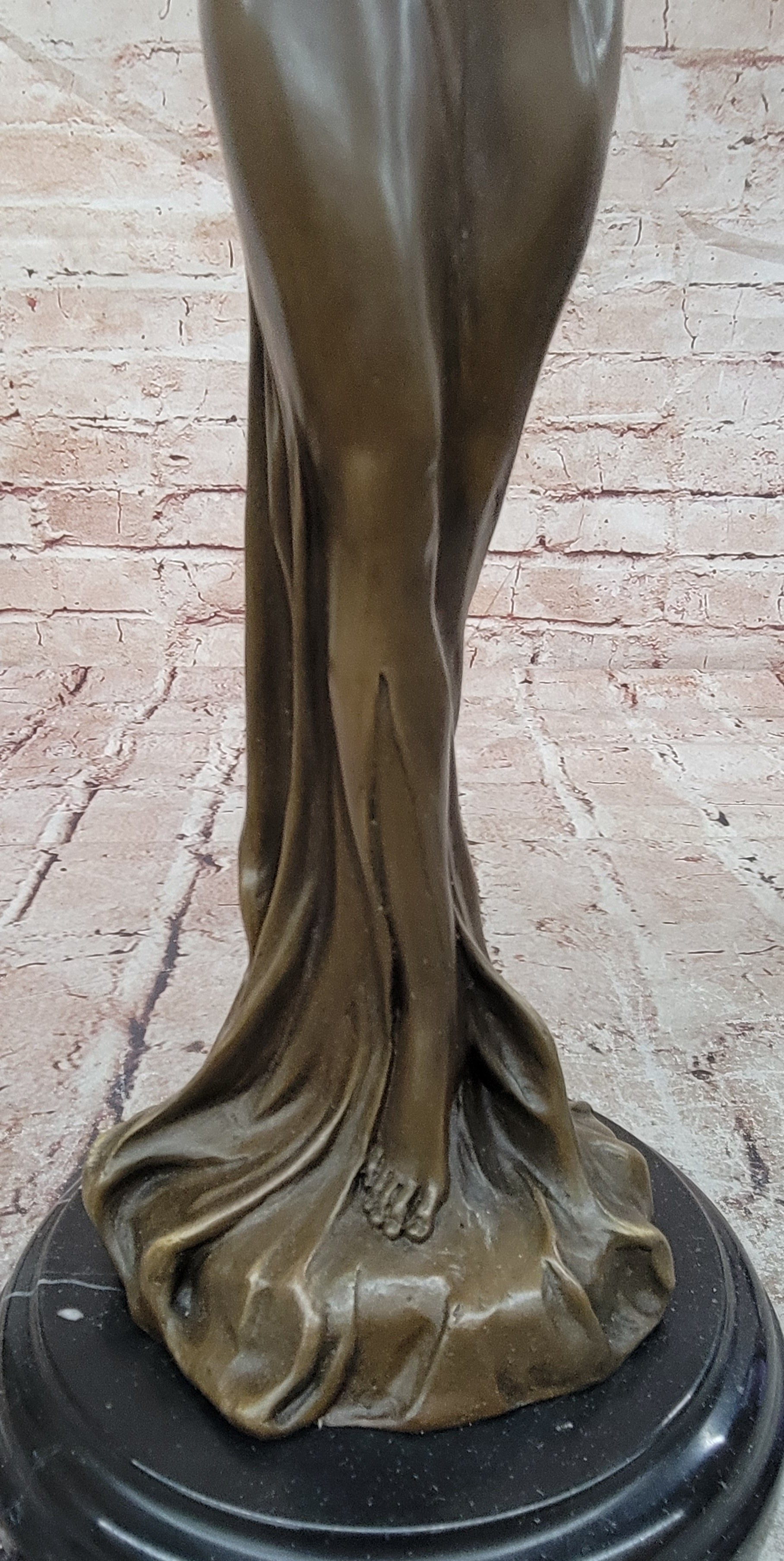 Attributed to Flora by Milo Standing Beauty (Iris) Genuine Bronze Sculpture Statue