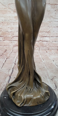 Attributed to Flora by Milo Standing Beauty (Iris) Genuine Bronze Sculpture Statue