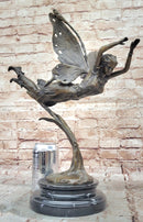 Flying Fairy Bronze Sculpture – Whimsical Winged Figure