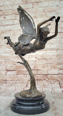 Flying Fairy Bronze Sculpture – Whimsical Winged Figure