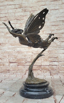 Flying Fairy Bronze Sculpture – Whimsical Winged Figure