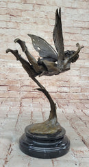 Flying Fairy Bronze Sculpture – Whimsical Winged Figure