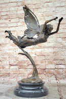 Flying Fairy Bronze Sculpture – Whimsical Winged Figure