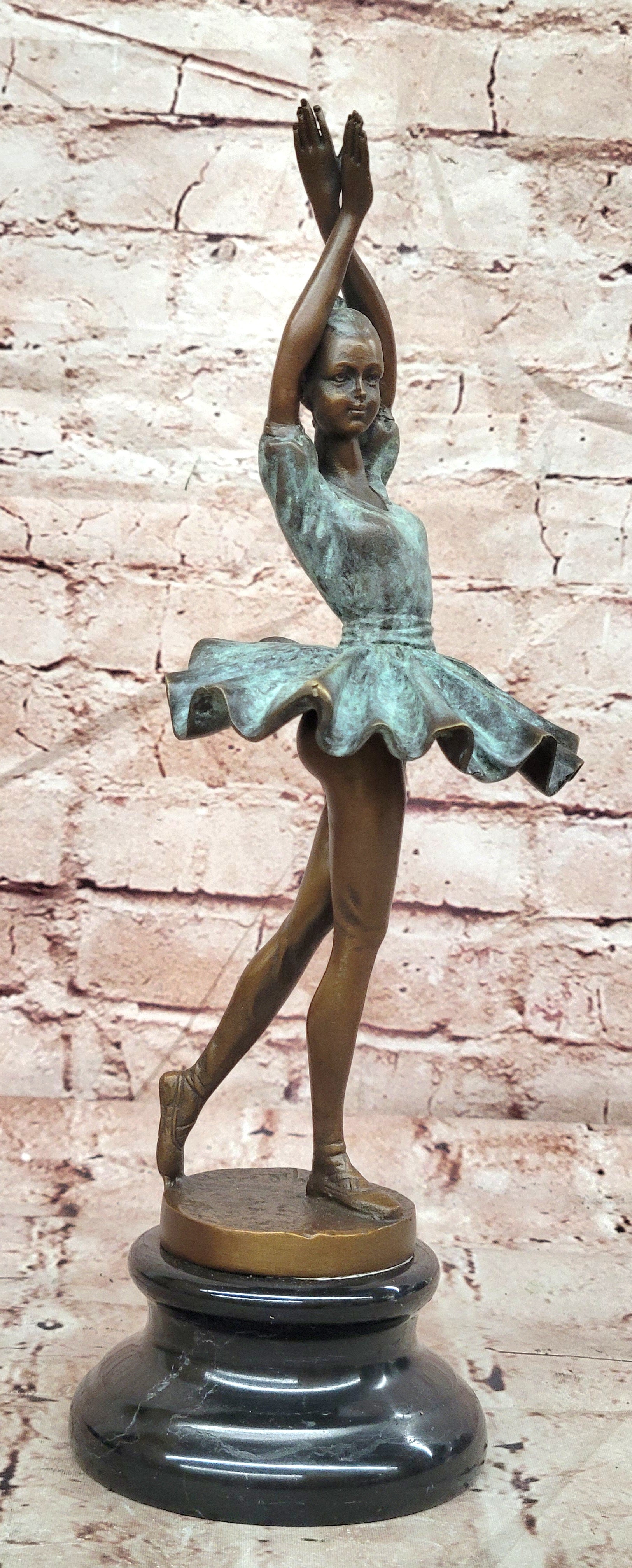 Signed Original Milo Prima Ballerina Genuine Bronze Sculpture W/ Special Patina
