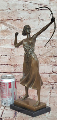 Luxurious Bronze Sculpture Female Archer Diana the Huntress Figurine Statue