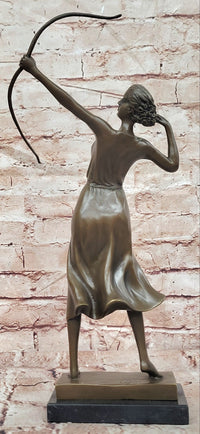 Luxurious Bronze Sculpture Female Archer Diana the Huntress Figurine Statue