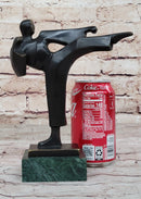Karate Student Sensei Bronze Metal Figure on Marble Base