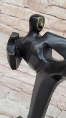 Karate Student Sensei Bronze Metal Figure on Marble Base