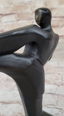 Karate Student Sensei Bronze Metal Figure on Marble Base