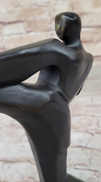 Karate Student Sensei Bronze Metal Figure on Marble Base