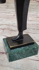 Karate Student Sensei Bronze Metal Figure on Marble Base