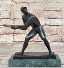 Signed Mario Nick Abstract Mid Century Baseball Player Bronze