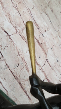 Signed Mario Nick Abstract Mid Century Baseball Player Bronze