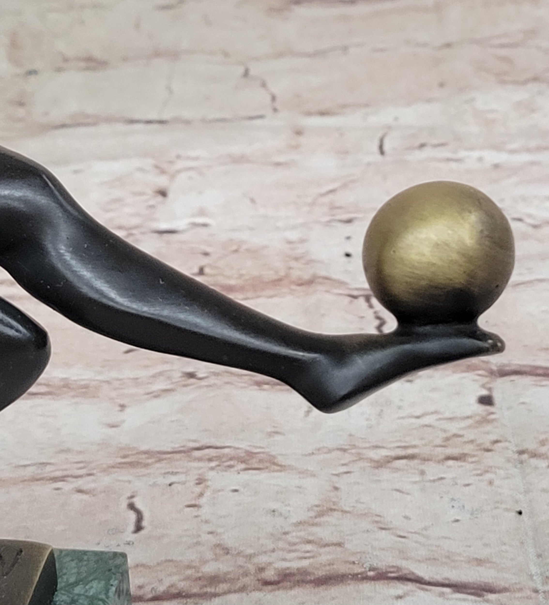 Soccer Player European Football Bronze Trophy 8" x 8"