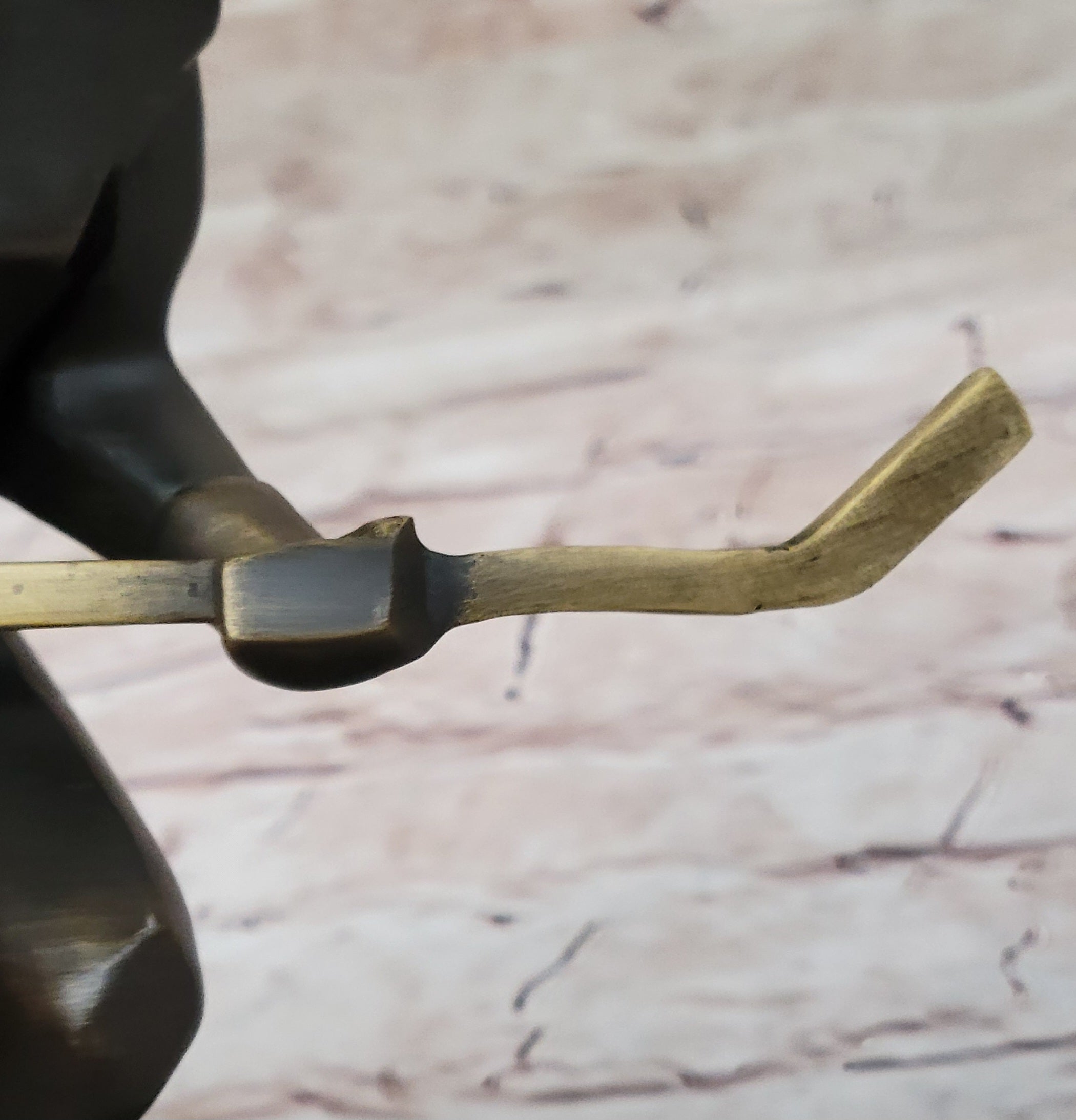 Bronze Metal Hockey Player Trophy on Marble Base