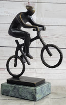 Tour De France Bicycle Cyclist Bronze Sculpture 10" x 7"