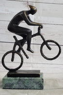 Tour De France Bicycle Cyclist Bronze Sculpture 10" x 7"
