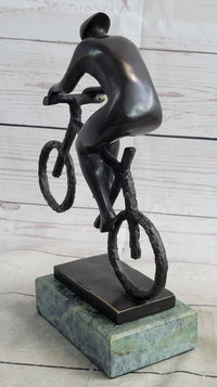 Tour De France Bicycle Cyclist Bronze Sculpture 10" x 7"
