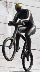 Tour De France Bicycle Cyclist Bronze Sculpture 10" x 7"