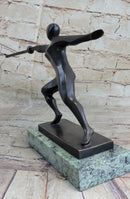 Fencing Fencer Bronze Metal Sculpture Trophy 8" x 13"