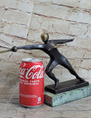 Fencing Fencer Bronze Metal Sculpture Trophy 8" x 13"