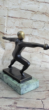 Fencing Fencer Bronze Metal Sculpture Trophy 8" x 13"