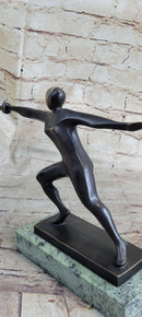 Fencing Fencer Bronze Metal Sculpture Trophy 8" x 13"