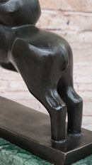 Signed Mario Nick Sport Jockey on Horse Bronze Sculpture