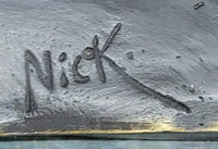 Bronze Curling Player Sculpture on Marble Base