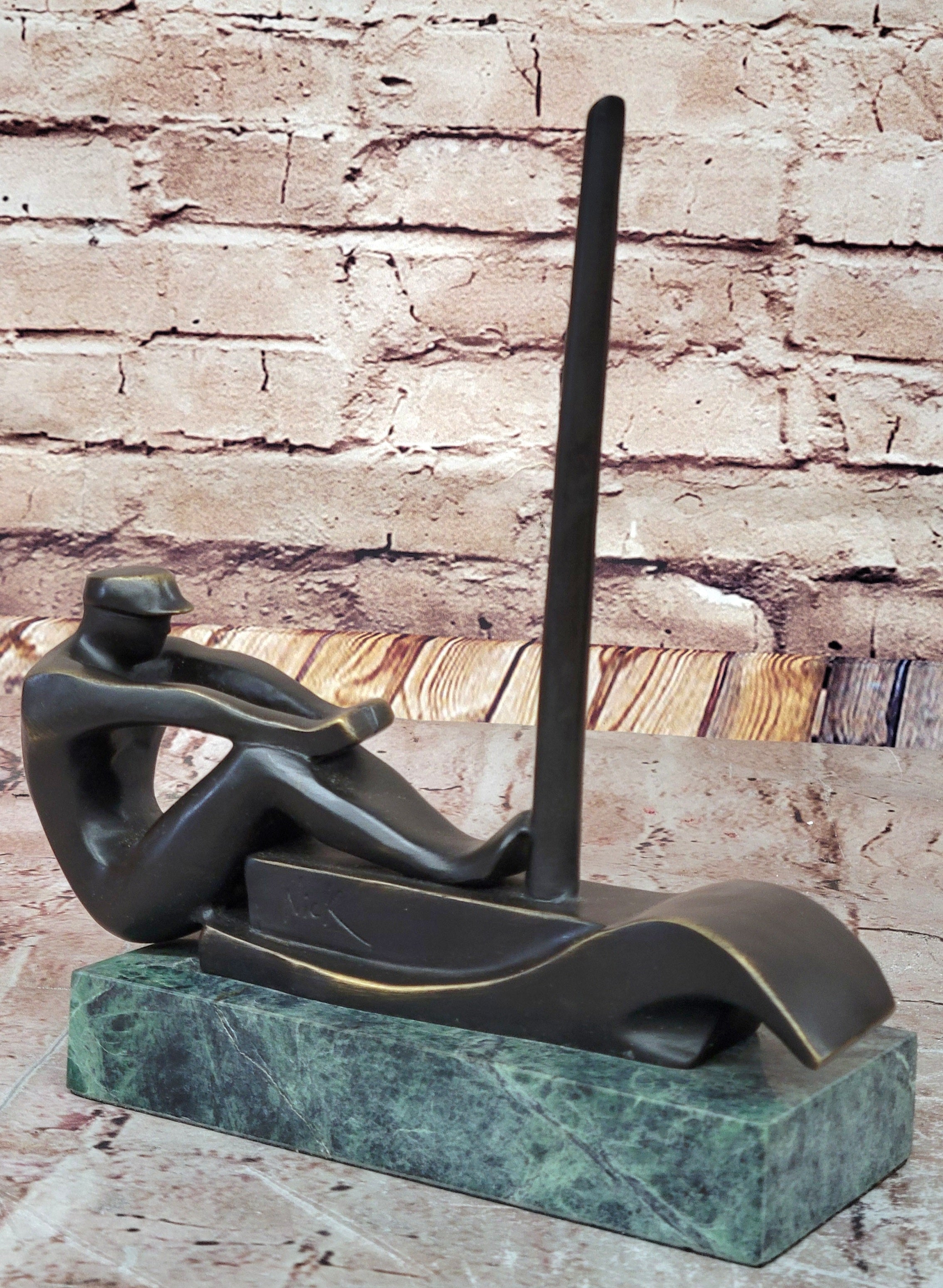 Rowing Crew Boat Canoe Kayak Water Sports Bronze Trophy
