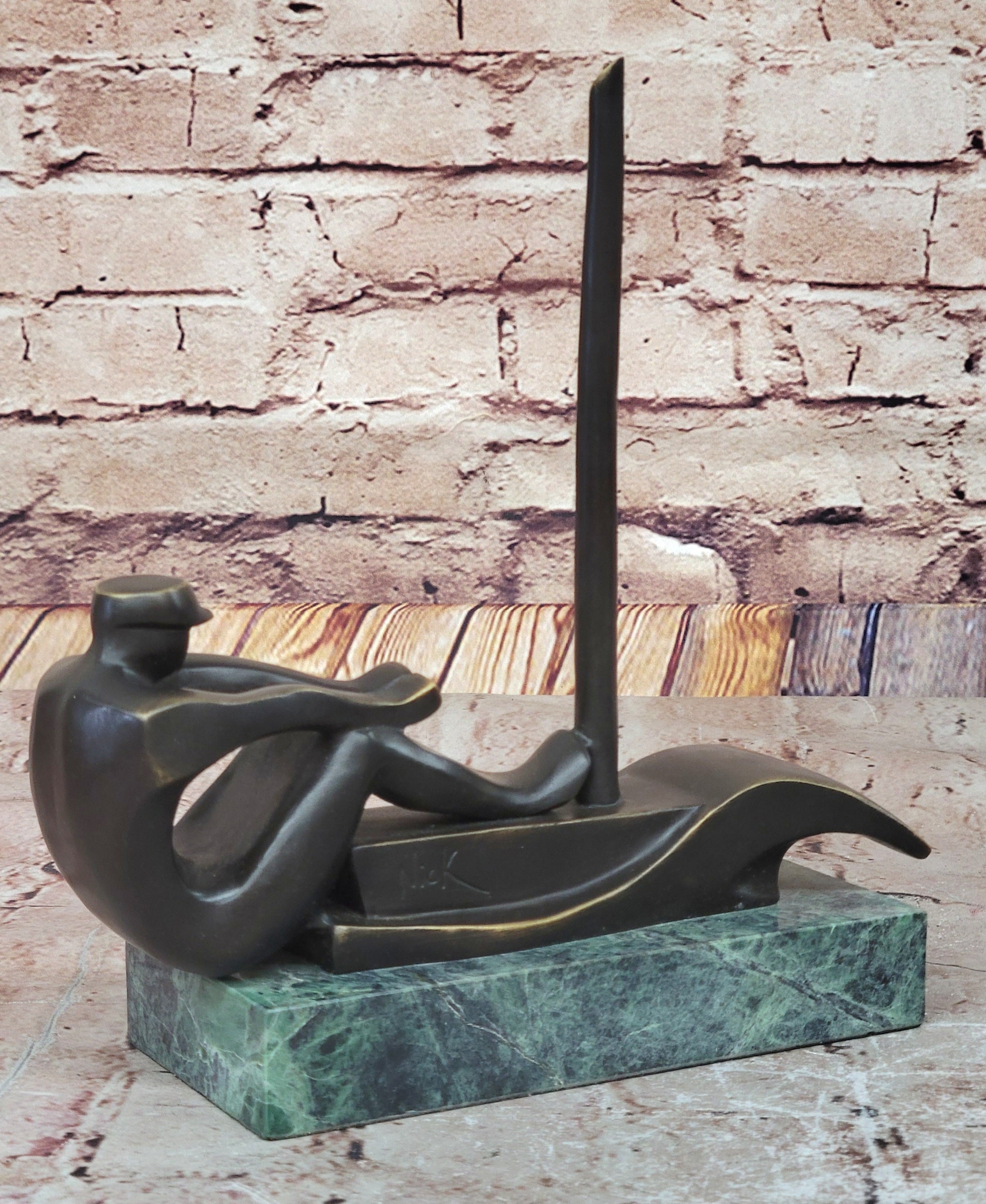 Rowing Crew Boat Canoe Kayak Water Sports Bronze Trophy