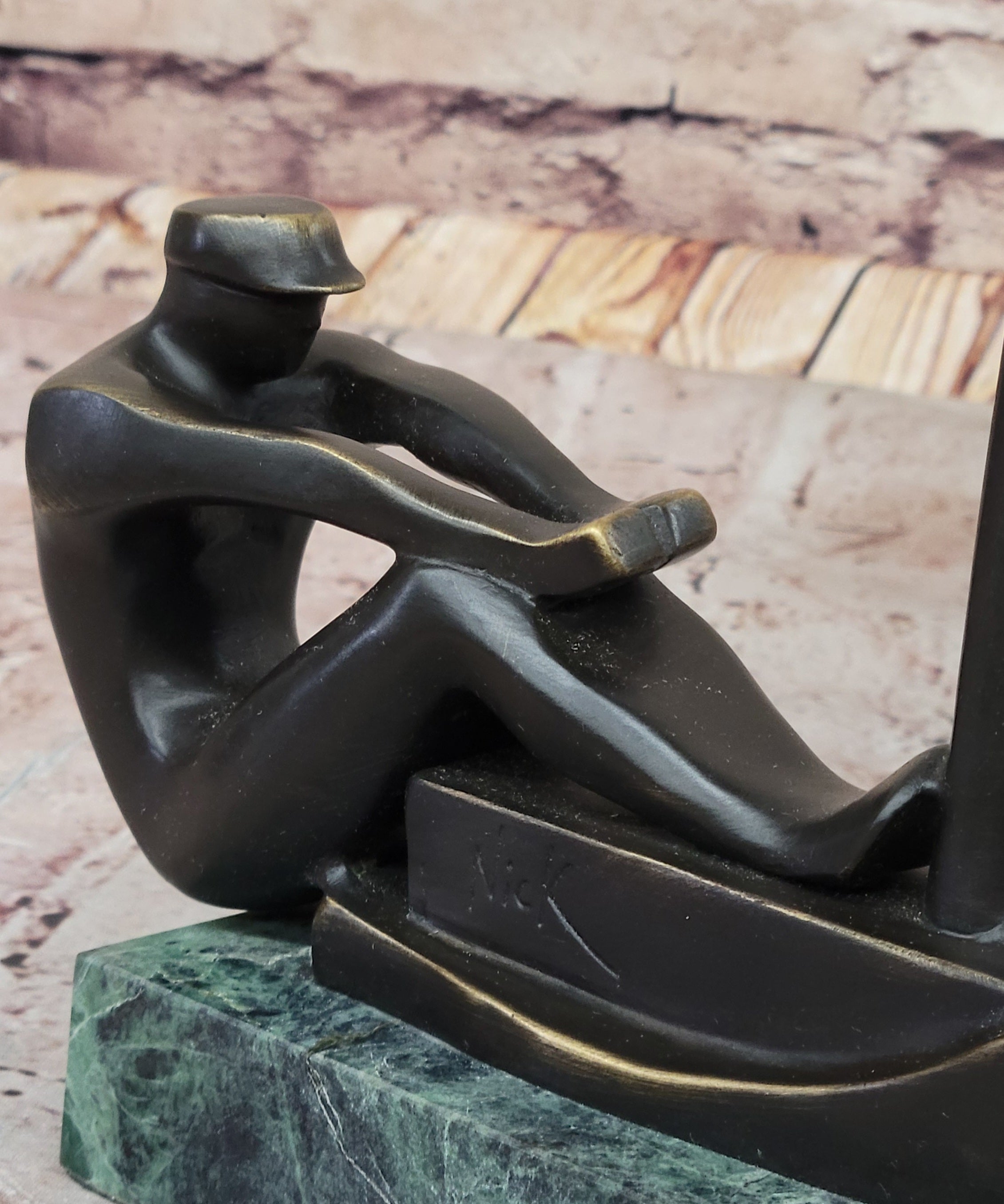 Rowing Crew Boat Canoe Kayak Water Sports Bronze Trophy