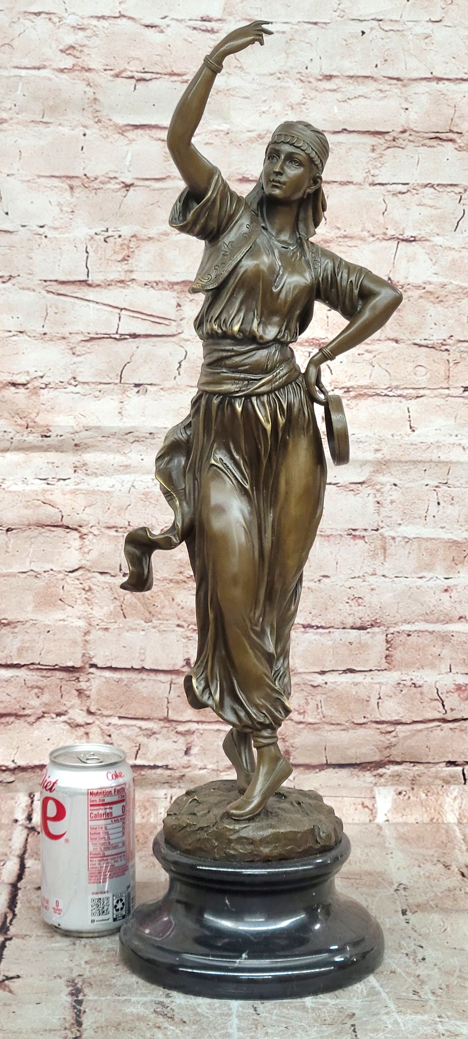 Hand Made Milo Art Nouveau Style Dancing Female Bronze Statue Figurine Artwork