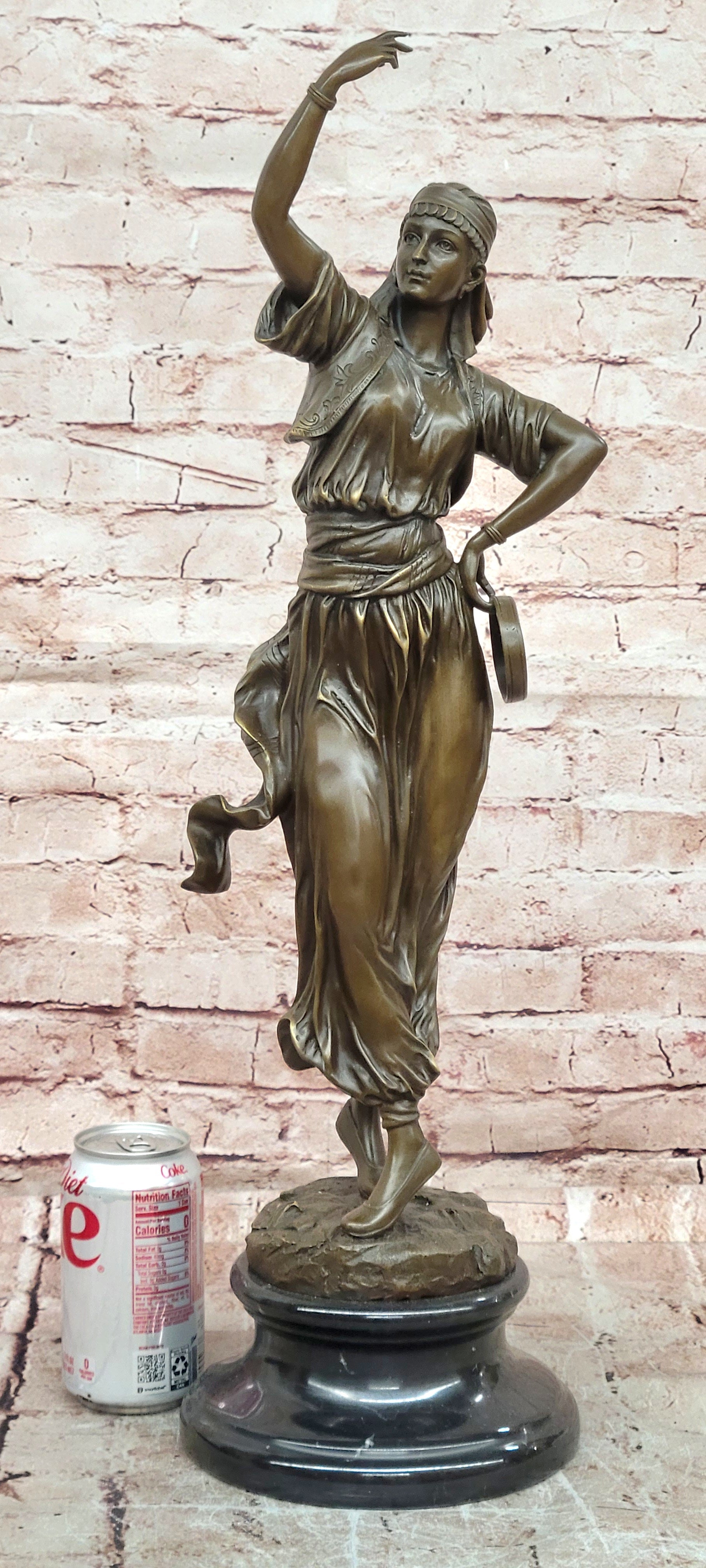 Hand Made Milo Art Nouveau Style Dancing Female Bronze Statue Figurine Artwork