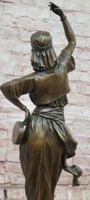 Hand Made Milo Art Nouveau Style Dancing Female Bronze Statue Figurine Artwork