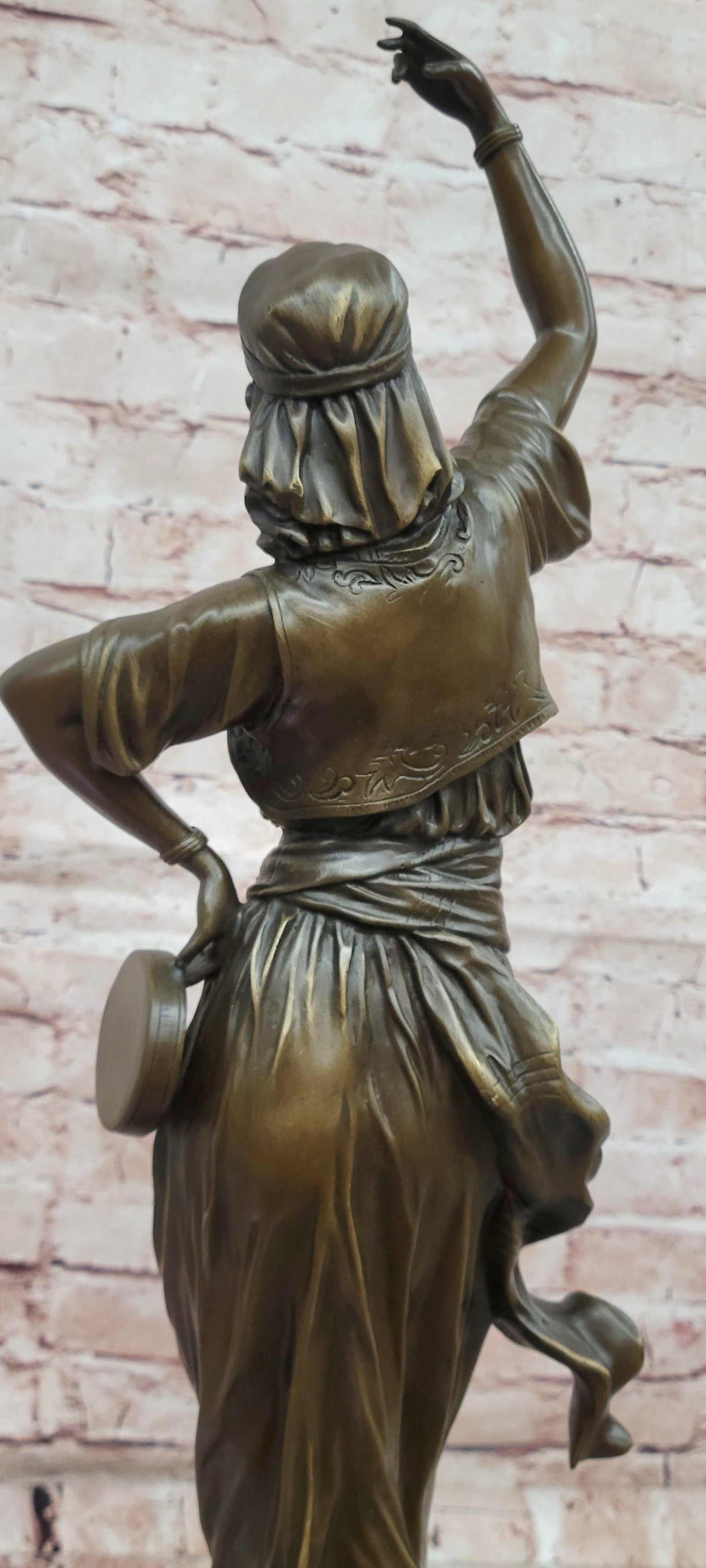 Hand Made Milo Art Nouveau Style Dancing Female Bronze Statue Figurine Artwork