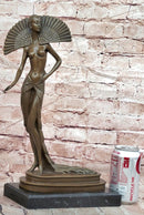 Art Deco Lady Statue by J.Erte Female Sexy Woman Dancer Sculpture Statue